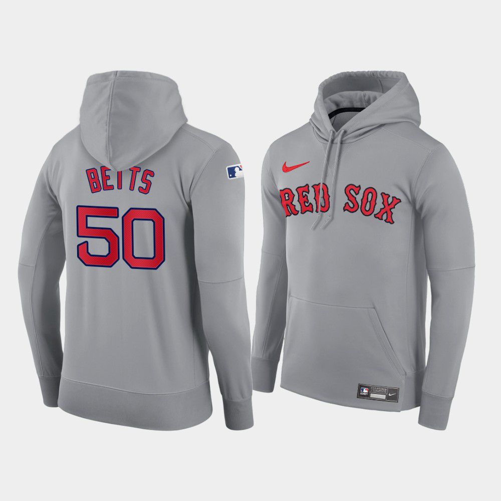 Men Boston Red Sox #50 Betts gray road hoodie 2021 MLB Nike Jerseys->baltimore orioles->MLB Jersey